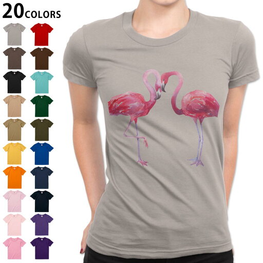 選べる20カラー tシャツ レディース 半袖 デザイン M L Tシャツ ティーシャツ T shirt 011411 フラミンゴ ピンク 鳥 選べる20カラー tシャツ レディース 半袖 デザイン M L Tシャツ ティーシャツ T shirt 011411 フラミンゴ ピンク 鳥
