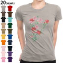選べる20カラー tシャツ レディース 半袖 デザイン M L Tシャツ ティーシャツ T shirt 012920 母の日 カーネーション 花