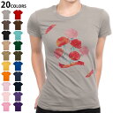 選べる20カラー tシャツ レディース 半袖 デザイン M L Tシャツ ティーシャツ T shirt 012948 母の日 カーネーション 花