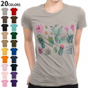選べる20カラー tシャツ レディース 半袖 デザイン M L Tシャツ ティーシャツ T shirt 014334 花 サボテン(4)