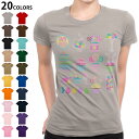 選べる20カラー tシャツ レディース 半袖 デザイン M L Tシャツ ティーシャツ T shirt 015305 イースター たまご うさぎ ケーキ パステル