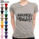 選べる20カラー tシャツ レディース 半袖 デザイン M L Tシャツ ティーシャツ T shirt 015347 イースター たまご とり モノクロ 英字