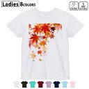 ドライTシャツ 吸水 速乾 DRY 選べる8カラー tシャツ レディース スポーツ ゆったり UV対策 デザイン M L Tシャツ ティーシャツ T shirt015654 和柄 紅葉 和風