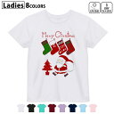ドライTシャツ 吸水 速乾 DRY 選べる8カラー tシャツ レディース スポーツ ゆったり UV対策 デザイン M L Tシャツ ティーシャツ T shirt015788 クリスマス サンタ かわいい