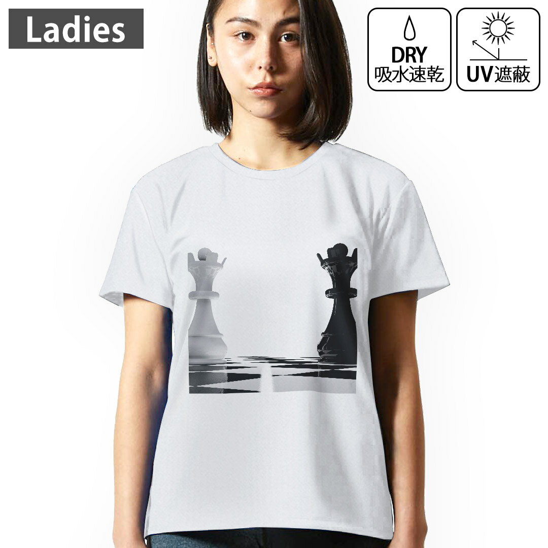 レディース ドライTシャツ ホワイト 半袖 4.1オンス ジム トレーニング スポーツ 運動会 ドライアスレ..