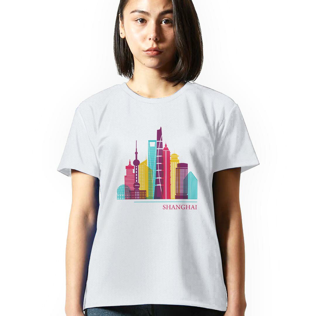 レディースドライTシャツホワイト半...