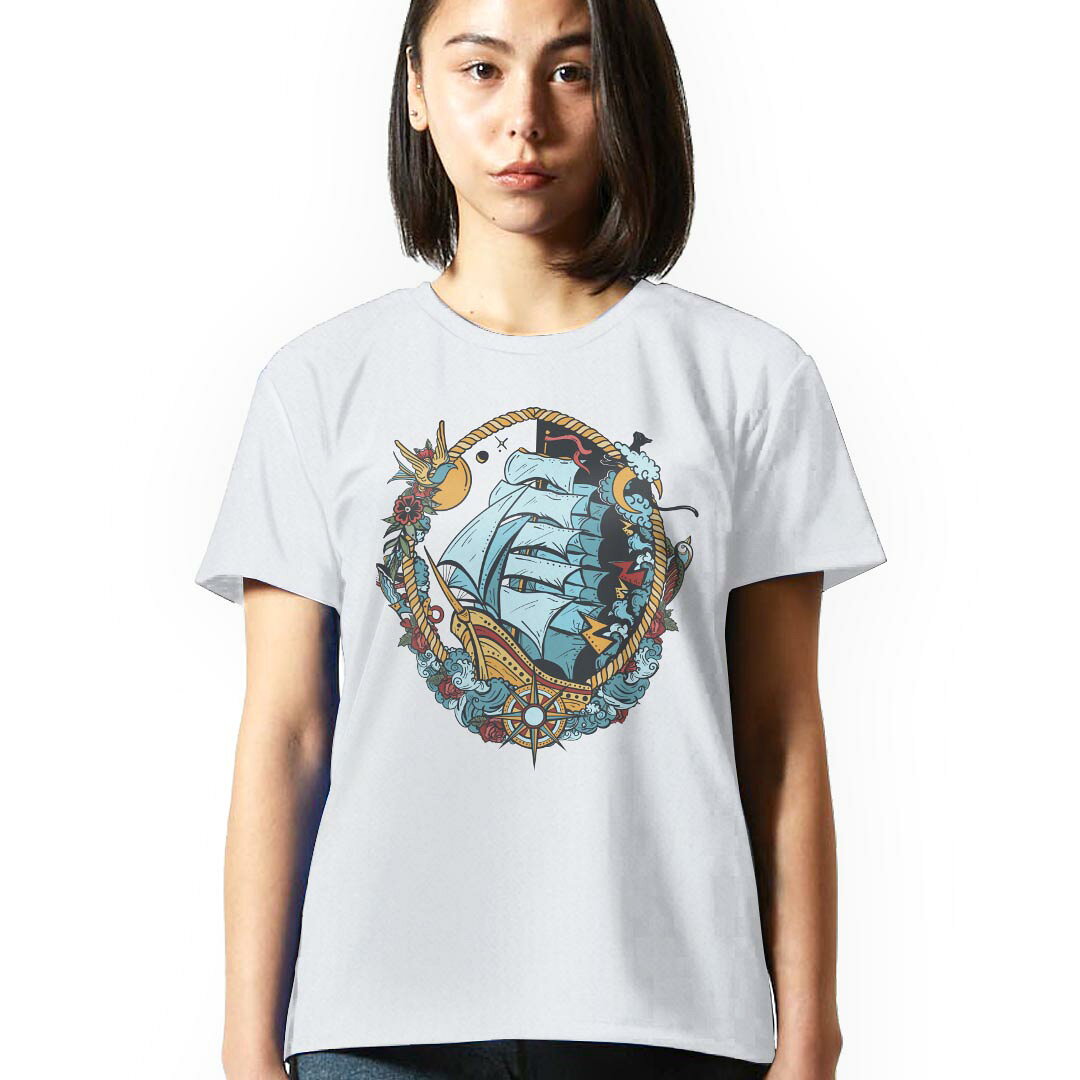 レディースドライTシャツホワイト半...
