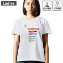レディース ドライTシャツ ホワイト 半袖 4.1オンス ジム トレーニング スポーツ 運動会 ドライアスレチック UVカット 紫外線遮蔽 吸水速乾 デザイン ...