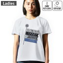 レディース ドライTシャツ ホワイト 半袖 4.1オンス ジム トレーニング スポーツ 運動会 ドライアスレチック UVカット 紫外線遮蔽 吸水速乾 デザイン ...