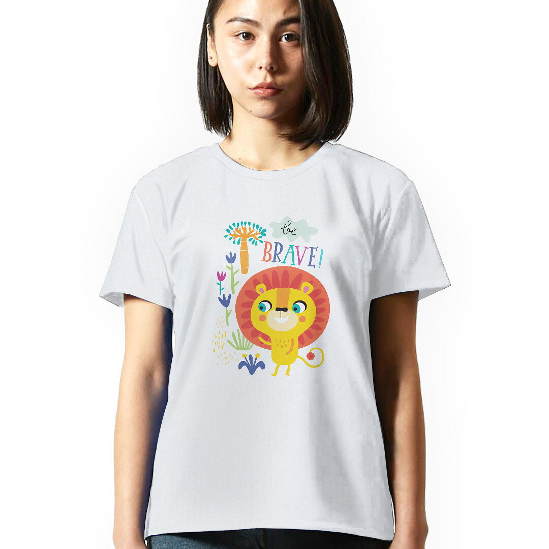 レディースドライTシャツホワイト半...
