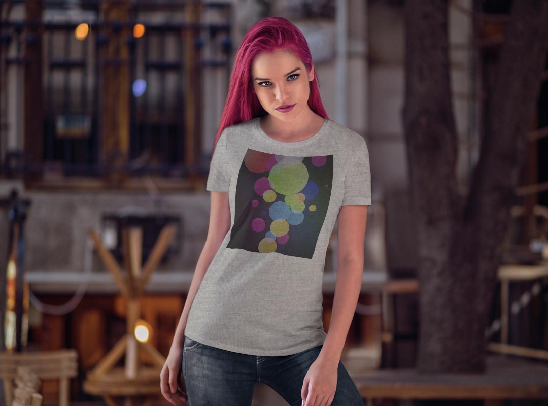 tシャツ レディース 半袖 白地 デザイン M L 白 ホワイト グレー Tシャツ ティーシャツ T shirt 002261 クール カラフル　模様