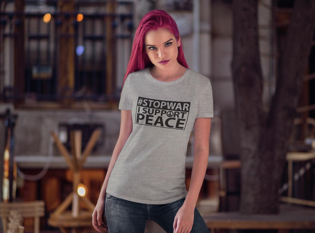 tシャツ レディース 半袖 白地 デザイン M L 白 ホワイト グレー Tシャツ ティーシャツ T shirt 020980 ukraine ウクライナ kabekore-10735946 kabeコレ サンプル画像3