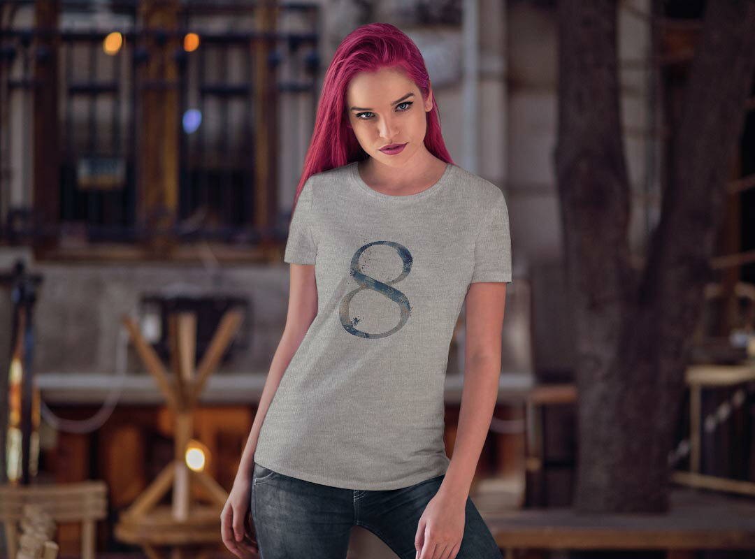 tシャツ レディース 半袖 白地 デザイン M L 白 ホワイト グレー Tシャツ ティーシャツ T shirt 019614 フォント 文字 8