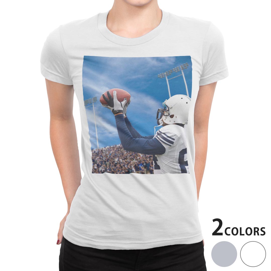 楽天kabeコレtシャツ レディース 半袖 白地 デザイン S M L XL Tシャツ ティーシャツ T shirt 000031 スポーツ ラグビー　スポーツ　写真