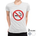 tシャツ レディース 半袖 白地 デザイン M L 白 ホワイト グレー Tシャツ ティーシャツ T shirt 000204 ユニーク たばこ 煙 禁煙