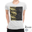 tシャツ レディース 半袖 白地 デザイン M L 白 ホワイト グレー Tシャツ ティーシャツ T shirt 000385 その他 ペイズリー ダマスク 花