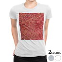 tシャツ レディース 半袖 白地 デザイン S M L XL Tシャツ ティーシャツ T shirt 000538 ユニーク 赤　ドット