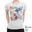 tシャツ レディース 半袖 白地 デザイン S M L XL Tシャツ ティーシャツ T shirt 000840 日本語・和柄 金魚　和柄