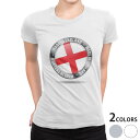 tシャツ レディース 半袖 白地 デザイン M L 白 ホワイト グレー Tシャツ ティーシャツ T shirt 000928 ユニーク その他 イングランド 国旗(4)