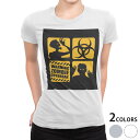 tシャツ レディース 半袖 白地 デザイン M L 白 ホワイト グレー Tシャツ ティーシャツ T shirt 001202 ユニーク ゾンビ ハロウィン