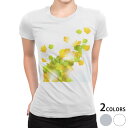 tシャツ レディース 半袖 白地 デザイン M L 白 ホワイト グレー Tシャツ ティーシャツ T shirt 001277 フラワー 紅葉 秋 銀杏