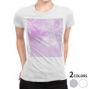 tシャツ レディース 半袖 白地 デザイン M L 白 ホワイト グレー Tシャツ ティーシャツ T shirt 001437 フラワー 雪の結晶 冬 シャボン玉