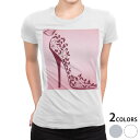 tシャツ レディース 半袖 白地 デザイン M L 白 ホワイト グレー Tシャツ ティーシャツ T shirt 001579 ラグジュアリー ラブリー ヒール パンプス 靴 蝶