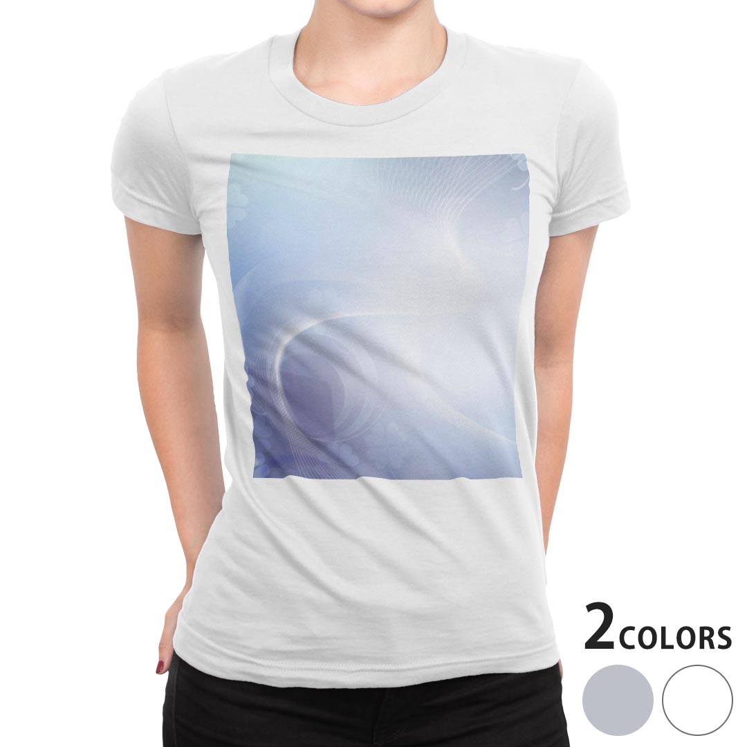 tシャツ レディース 半袖 白地 デザイン M L 白 ホワイト グレー Tシャツ ティーシャツ T shirt 001724 クール クローバー