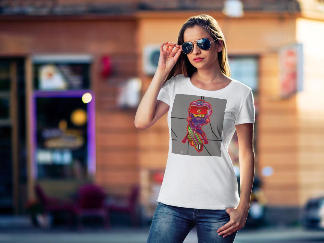 tシャツ レディース 半袖 白地 デザイン M L 白 ホワイト グレー Tシャツ ティーシャツ T shirt 007114 ユニーク イラスト　キャラクター