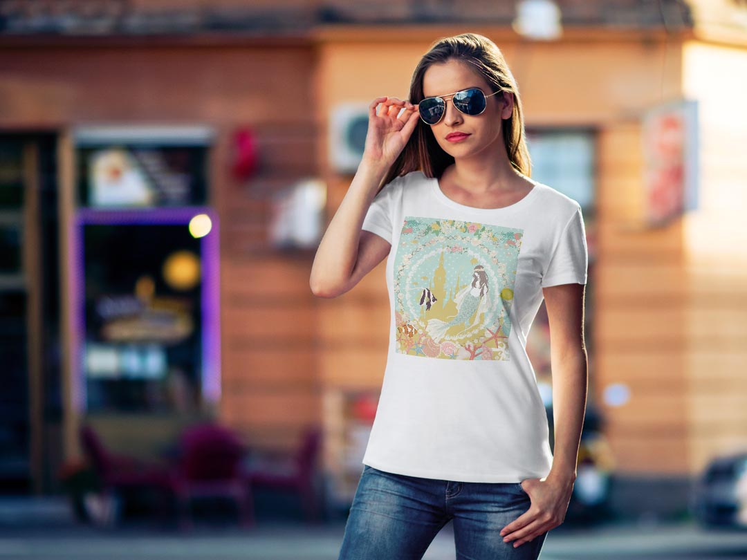 tシャツ レディース 半袖 白地 デザイン M L 白 ホワイト グレー Tシャツ ティーシ...
