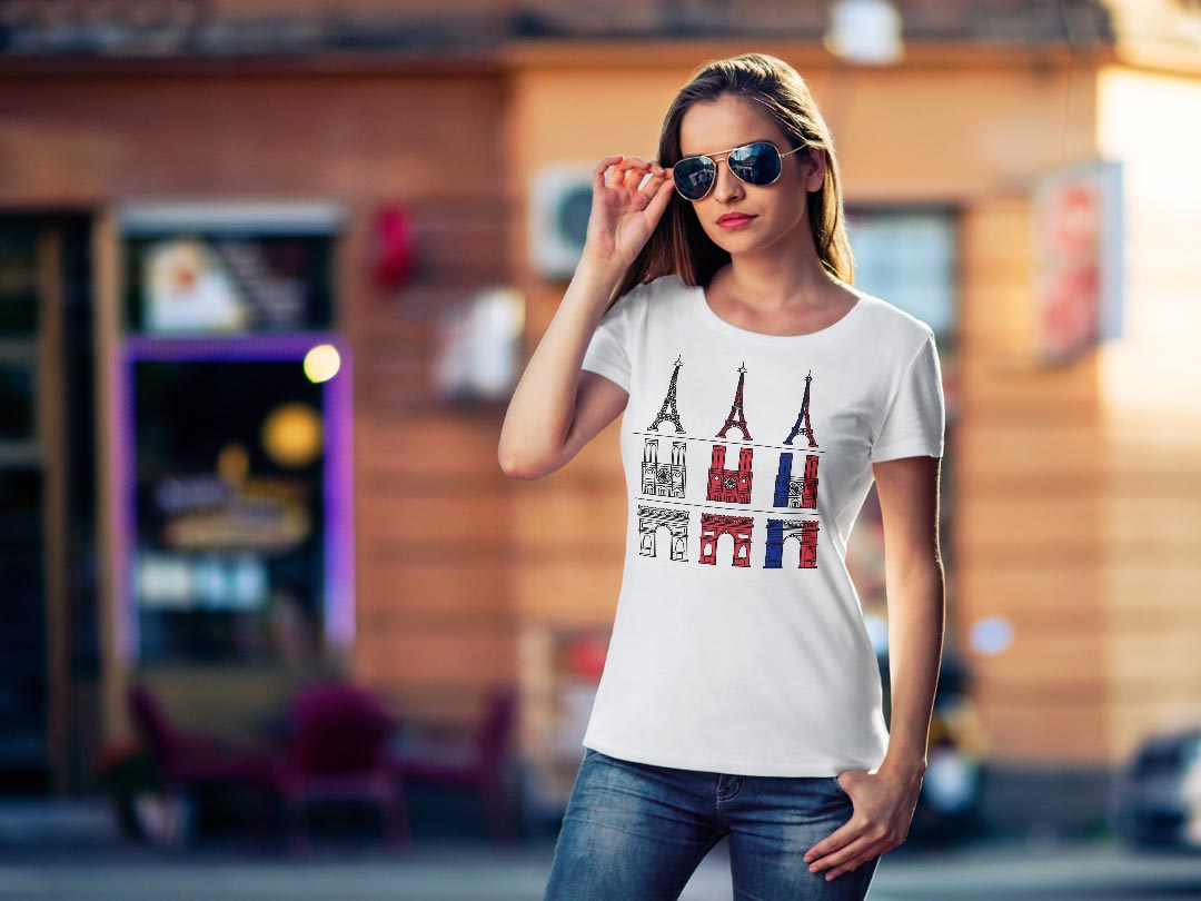 tシャツ レディース 半袖 白地 デザイン M L 白 ホワイト グレー Tシャツ ティーシ...
