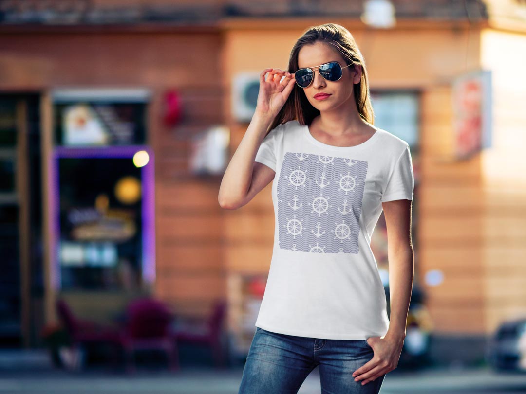 tシャツ レディース 半袖 白地 デザイン M L 白 ホワイト グレー Tシャツ ティーシ...