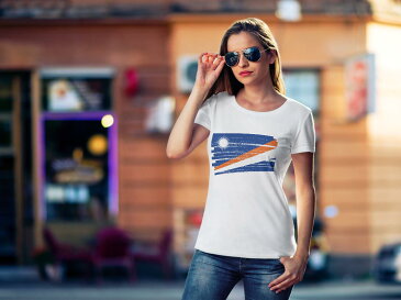 tシャツ レディース 半袖 白地 デザイン S M L XL Tシャツ ティーシャツ T shirt 018505 marshallislands マーシャル諸島