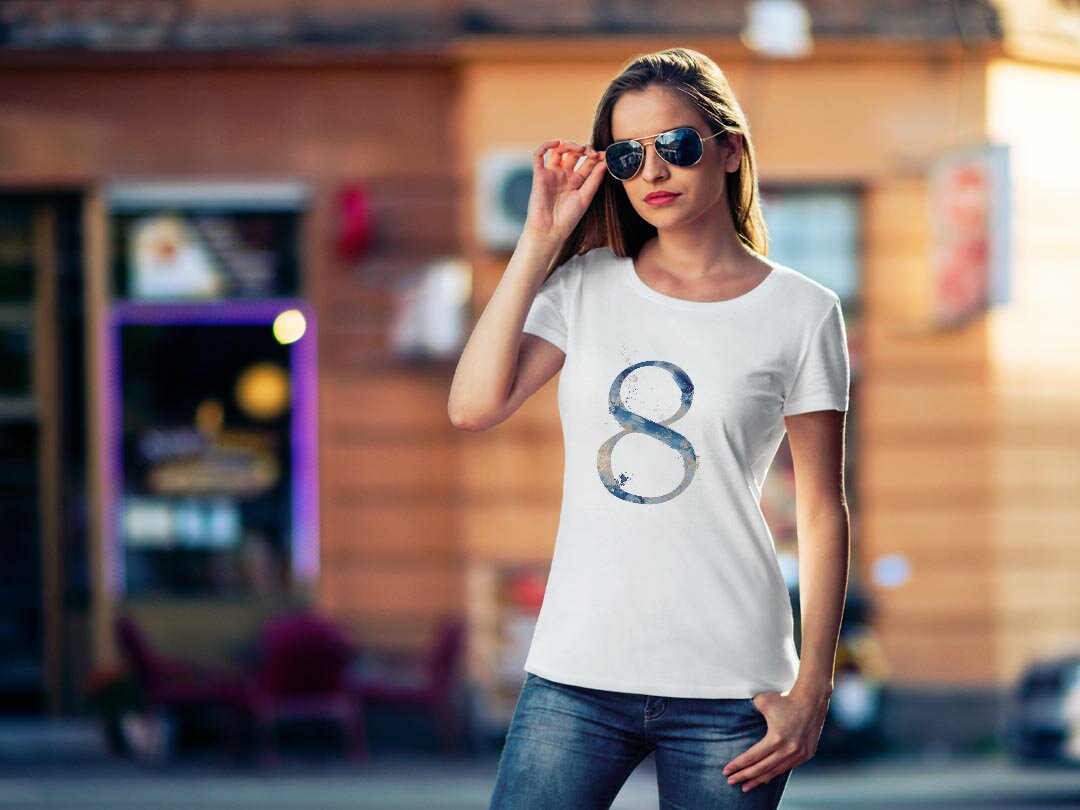 tシャツ レディース 半袖 白地 デザイン M L 白 ホワイト グレー Tシャツ ティーシャツ T shirt 019614 フォント 文字 8