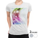 tシャツ レディース 半袖 白地 デザイン M L 白 ホワイト グレー Tシャツ ティーシャツ T shirt 002099 クール カラフル キラキラ(4)