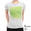 tシャツ レディース 半袖 白地 デザイン M L 白 ホワイト グレー Tシャツ ティーシャツ T shirt 002167 クール しゃぼん玉 緑