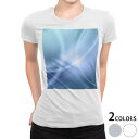 tシャツ レディース 半袖 白地 デザイン S M L XL Tシャツ ティーシャツ T shirt 002201 クール シンプル　青