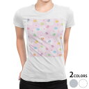 tシャツ レディース 半袖 白地 デザイン M L 白 ホワイト グレー Tシャツ ティーシャツ T shirt 002609 ラブリー マカロン ハート カラフル