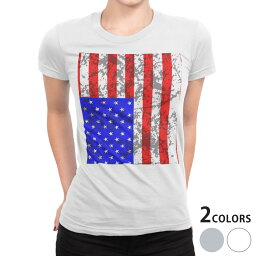 tシャツ レディース 半袖 白地 デザイン S M L XL Tシャツ ティーシャツ T shirt 002756 ユニーク 外国　国旗