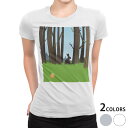 tシャツ レディース 半袖 白地 デザイン M L 白 ホワイト グレー Tシャツ ティーシャツ T shirt 002844 アニマル うさぎ 動物 イラスト