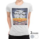 tシャツ レディース 半袖 白地 デザイン M L 白 ホワイト グレー Tシャツ ティーシャツ T shirt 003375 ユニーク クール その他 ハロウィン イラスト(4)