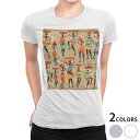 tシャツ レディース 半袖 白地 デザイン M L 白 ホワイト グレー Tシャツ ティーシャツ T shirt 003553 ユニーク イラスト キャラクター カラフル
