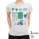 tシャツ レディース 半袖 白地 デザイン M L 白 ホワイト グレー Tシャツ ティーシャツ T shirt 003930 ユニーク うさぎ 動物 キャラクター