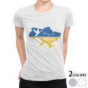 tシャツ レディース 半袖 白地 デザイン M L 白 ホワイト グレー Tシャツ ティーシャツ T shirt 020986 ukraine ウクライナ