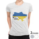 tシャツ レディース 半袖 白地 デザイン M L 白 ホワイト グレー Tシャツ ティーシャツ T shirt 020988 ukraine ウクライナ