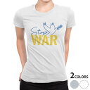 tシャツ レディース 半袖 白地 デザイン M L 白 ホワイト グレー Tシャツ ティーシャツ T shirt 020993 ukraine ウクライナ