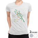 tシャツ レディース 半袖 白地 デザイン S M L XL Tシャツ ティーシャツ T shirt 022708 七夕 笹