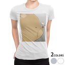tシャツ レディース 半袖 白地 デザイン S M L XL Tシャツ ティーシャツ T shirt 023081 猫 ねずみ キャラ イラスト