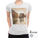 tシャツ レディース 半袖 白地 デザイン S M L XL Tシャツ ティーシャツ T shirt 023416 風景 写真(4)