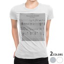 tシャツ レディース 半袖 白地 デザイン S M L XL Tシャツ ティーシャツ T shirt 023789 音符 楽譜 音楽(4)